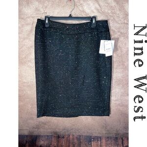 Nine West Black Iridescent Sequin Skirt-Size 10-NWT!!!